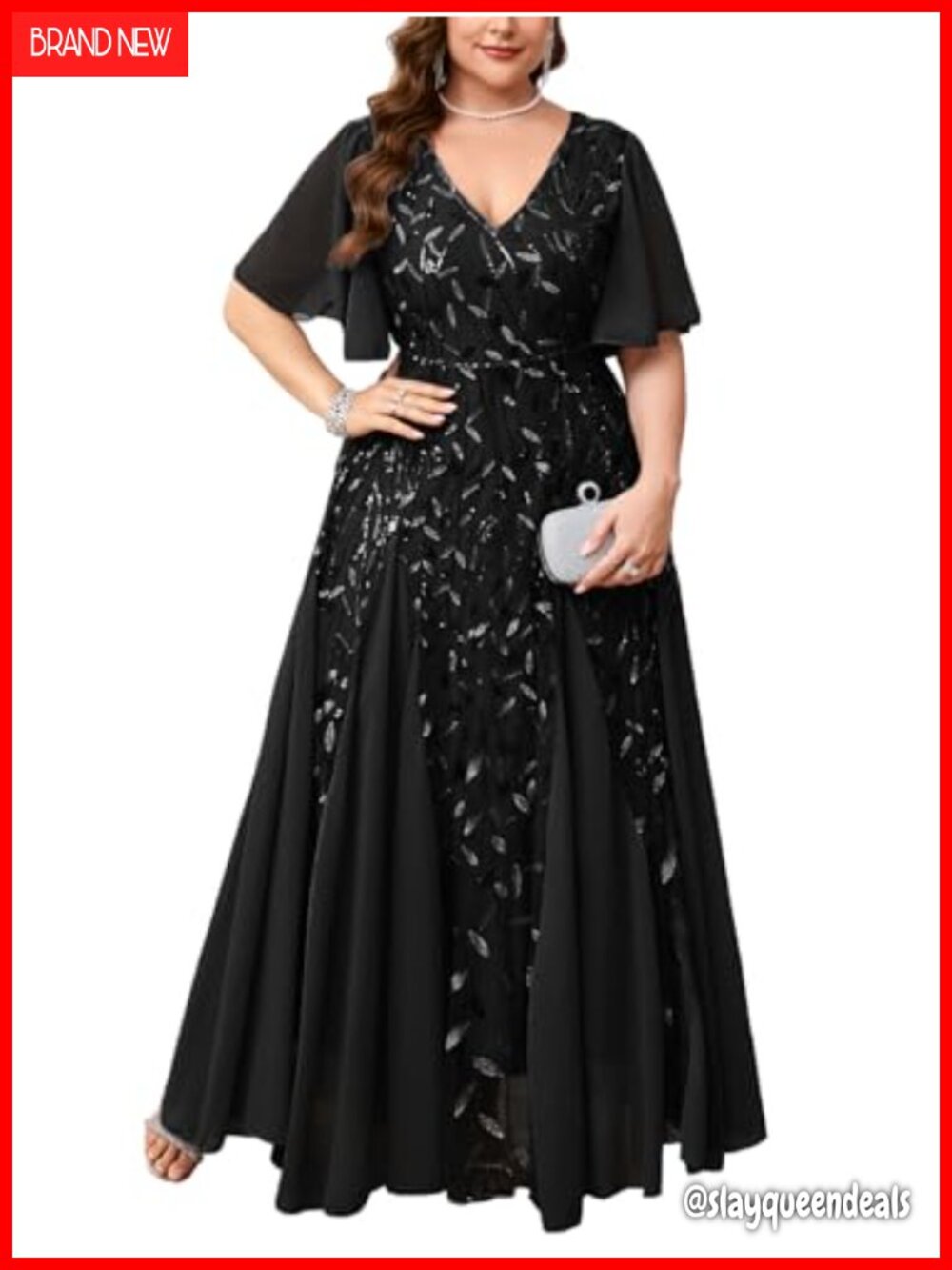 Plus Size Sequin Embroidery Tulle Formal Long Dress A-Line Prom Evening Gown